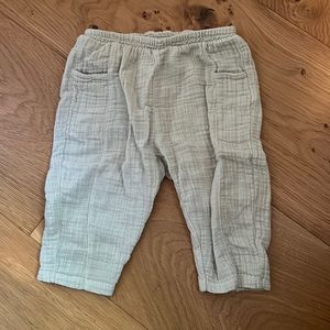 Light Green Zara Gauzey Baby Pants 9-12 Months